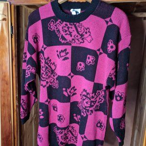 Vintage Checkered Paisley Sweater